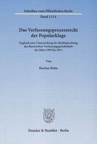 Abbildung von: Das Verfassungsprozessrecht der Popularklage - Duncker & Humblot