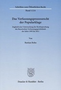 Cover: Das Verfassungsprozessrecht der Popularklage - Duncker & Humblot