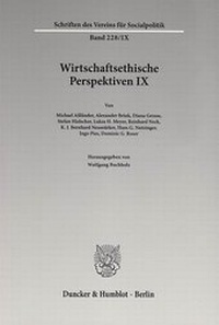 Abbildung von: Wirtschaftsethische Perspektiven IX - Duncker & Humblot