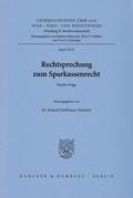 Cover: Rechtsprechung zum Sparkassenrecht - Duncker & Humblot