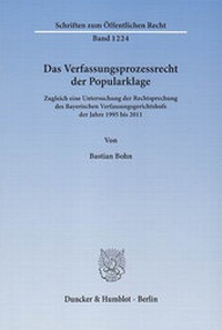 Abbildung von: Das Verfassungsprozessrecht der Popularklage. - Duncker & Humblot