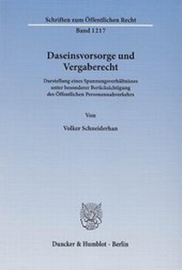 Abbildung von: Daseinsvorsorge und Vergaberecht. - Duncker & Humblot