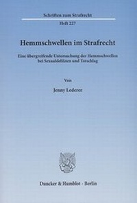 Abbildung von: Hemmschwellen im Strafrecht - Duncker & Humblot