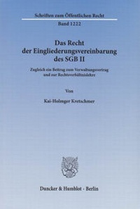 Abbildung von: Das Recht der Eingliederungsvereinbarung des SGB II. - Duncker & Humblot