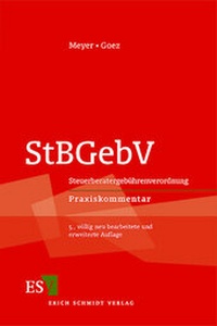 Bild vergrößern Bild: StBGebV - Erich Schmidt Verlag