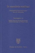 Cover: In mandatis meditari - Duncker & Humblot