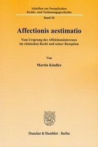 Enlarge image Cover: Affectionis aestimatio - Duncker & Humblot