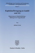 Abbildung von: Kapitalaufbringung in GmbH und AG - Duncker & Humblot