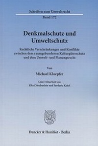 Bild: Denkmalschutz und Umweltschutz - Duncker & Humblot