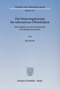 Bild: Das Steuerungskonzept der informierten Öffentlichkeit - Duncker & Humblot