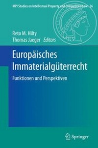 Abbildung von: Europäisches Immaterialgüterrecht - Springer