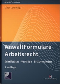 Abbildung von: AnwaltFormulare Arbeitsrecht - Deutscher Anwaltverlag