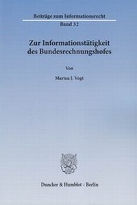 Abbildung von: Zur Informationstätigkeit des Bundesrechnungshofes - Duncker & Humblot