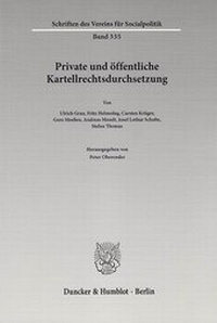 Abbildung von: Private und öffentliche Kartellrechtsdurchsetzung - Duncker & Humblot