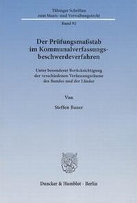 Abbildung von: Der Prüfungsmaßstab im Kommunalverfassungsbeschwerdeverfahren - Duncker & Humblot