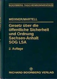 Abbildung von: Gesetz über die öffentliche Sicherheit und Ordnung des Landes Sachsen-Anhalt (SOG LSA) - Boorberg