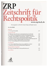 Bild vergrößern Bild: ZRP Zeitschrift für Rechtspolitik - C.H.BECK