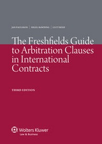 Enlarge image Cover: The Freshfields Guide to Arbitration Clauses in International Contracts - Kluwer Law International
