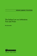 Abbildung von: The Italian Law on Arbitration:English Text and Notes - Kluwer Law International