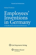 Cover: Employees' Inventions in Germany - Kluwer Law International