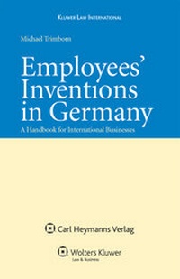 Enlarge image Cover: Employees' Inventions in Germany - Kluwer Law International