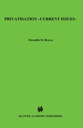 Cover: Privatisation, Current Issues - Graham & Trotman Ltd
