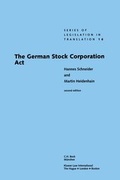 Cover: The German Stock Corporation Act - Kluwer Law International
