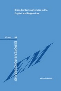Abbildung von: Cross Border Insolvencies in EU, English and Belgian Law - Kluwer Law International