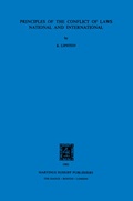 Cover: Principles of the Conflict of Laws:National and International - Kluwer Academic Publishers
