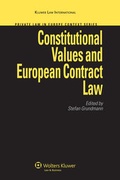 Bild: Constitutional Values and European Contract Law - Kluwer Law International