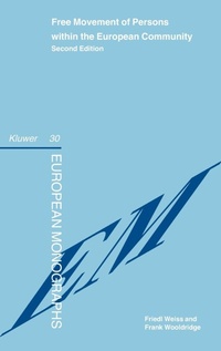 Enlarge image Cover: Free Movement of Persons within the European Community - Kluwer Law International