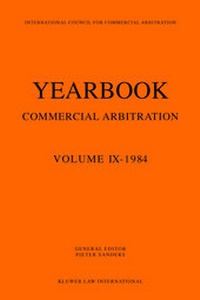 Abbildung von: Yearbook Commercial Arbitration - Kluwer Law International