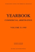 Abbildung von: Yearbook Commercial Arbitration, 1985 - Kluwer Law International
