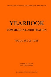 Abbildung von: Yearbook Commercial Arbitration, 1985 - Kluwer Law International