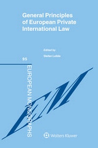 Bild vergrößern Bild: General Principles of European Private International Law - Kluwer Law International