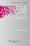 Cover: The Energy Charter Treaty - Kluwer Law International