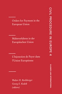 Abbildung von: Orders for Payment in the European Union - Kluwer Law International