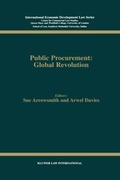 Cover: Public Procurement:Global Revolution - Kluwer Law International