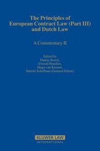 Enlarge image Cover: The Principles of European Contract Law (Part III) and Dutch Law - Kluwer Law International
