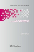 Cover: The Functions of Arbitral Institutions - Kluwer Law International