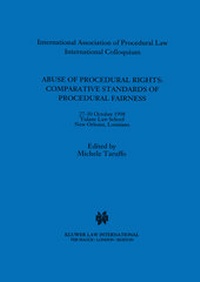 Abbildung von: Abuse of Procedural Rights:Comparative Standards of Procedural - Kluwer Law International