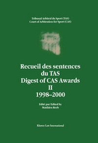 Abbildung von: Digest of CAS Awards I, 1986-1998 - Kluwer Law International