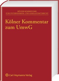 Abbildung von: Kölner Kommentar zum UmwG - Carl Heymanns Verlag