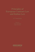 Cover: Principles of European Contract Law and Italian Law - Kluwer Law International