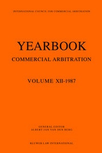 Abbildung von: Yearbook Commercial Arbitration, 1987 - Kluwer Law International