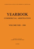 Abbildung von: Yearbook Commercial Arbitration, 1988 - Kluwer Law International