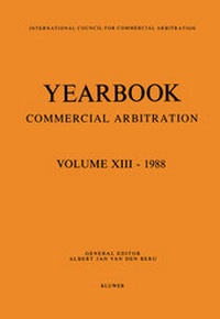 Abbildung von: Yearbook Commercial Arbitration, 1988 - Kluwer Law International