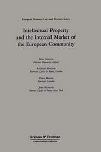 Enlarge image Cover: Intellectual Property and the Internal Market of the European Community - Graham & Trotman Ltd