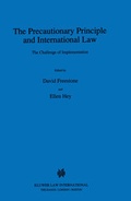 Bild: The Precautionary Principle and International Law:The Challenge of Implementation - Kluwer Law International