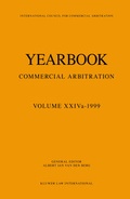 Abbildung von: Yearbook Commercial Arbitration 1999 - Kluwer Law International